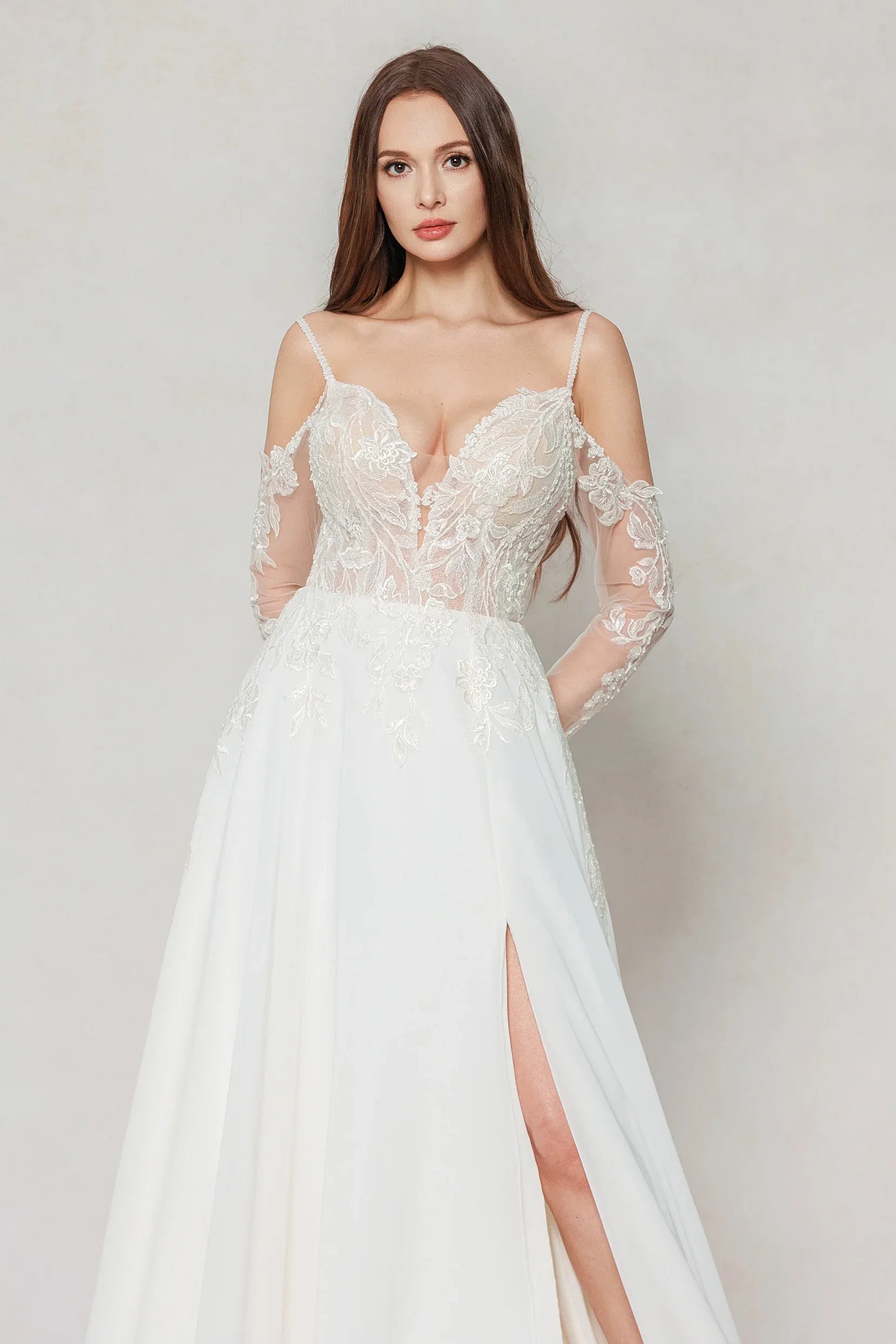 floral chiffon wedding dress Colorful Floral Boho Wedding Dresses