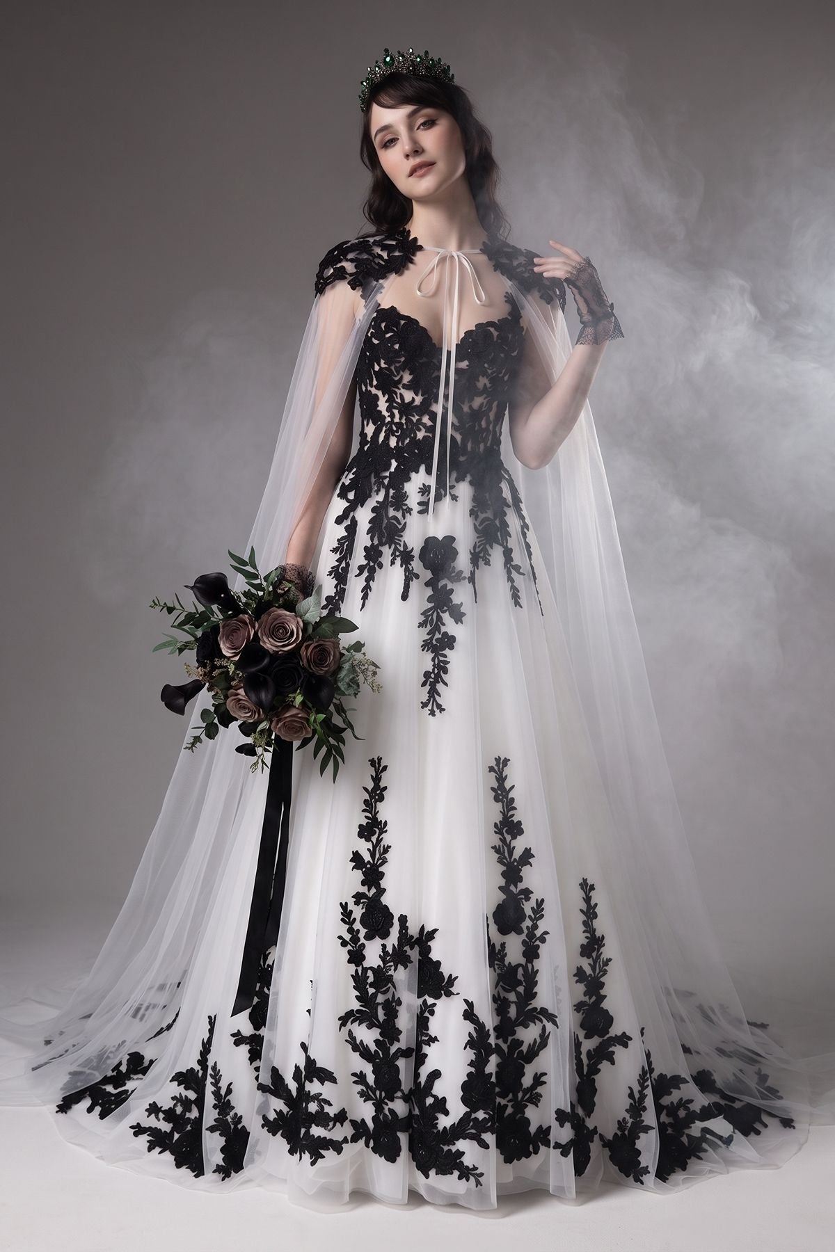 A-Line Court Train Tulle Wedding Dress CW3652
