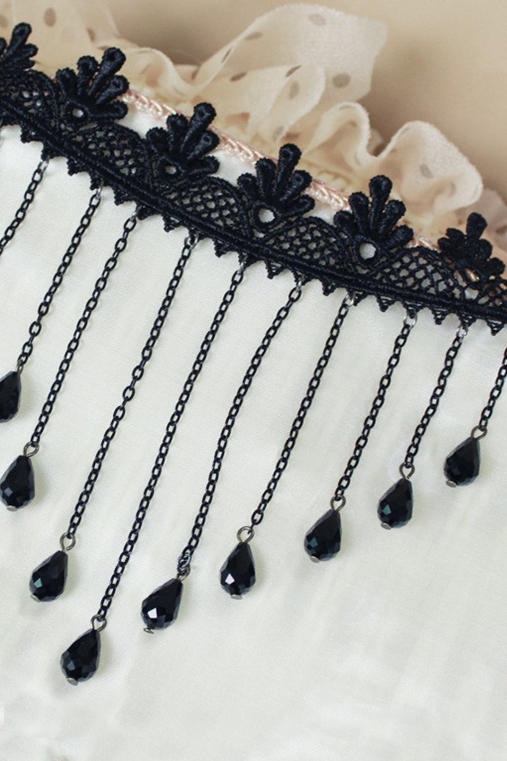 Lace Necklaces with Crystals CX0057