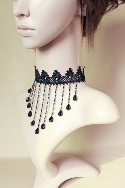 Lace Necklaces with Crystals CX0057