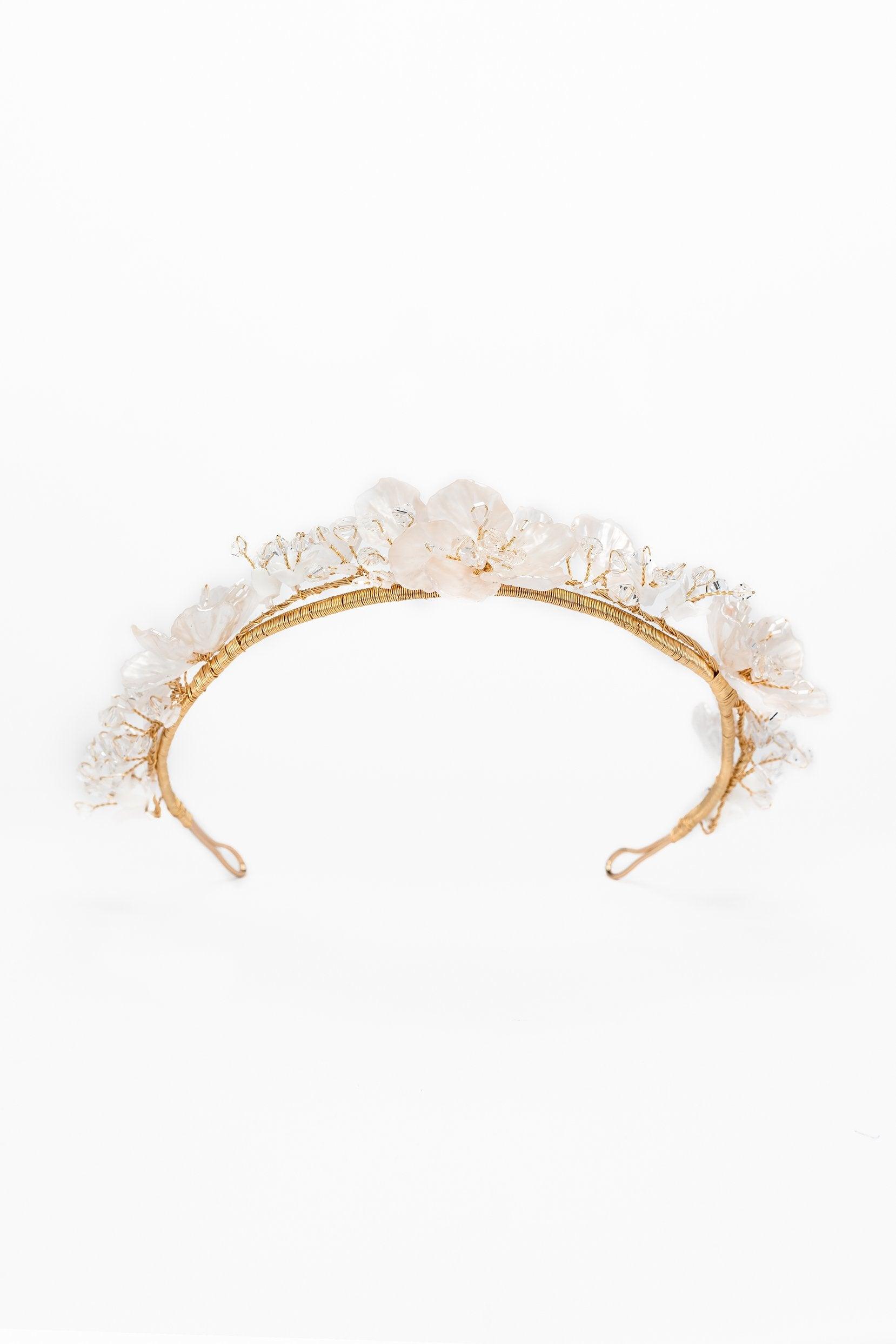 Crystals Flower Headpiece Earrings Jewelry CY0057 - COCOMELODY