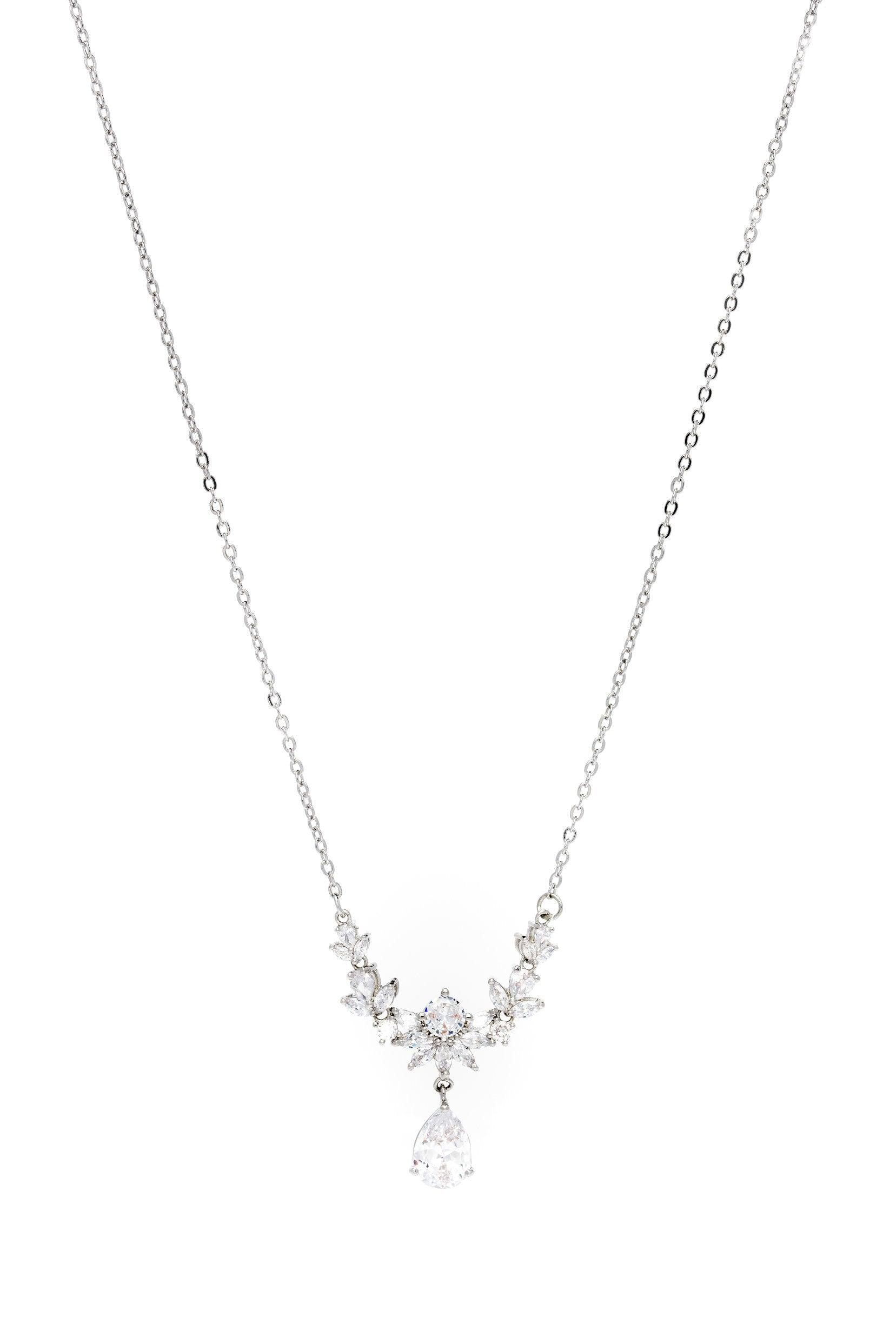 Crystals Tiara Necklace Earrings Jewelry CY0066 - COCOMELODY
