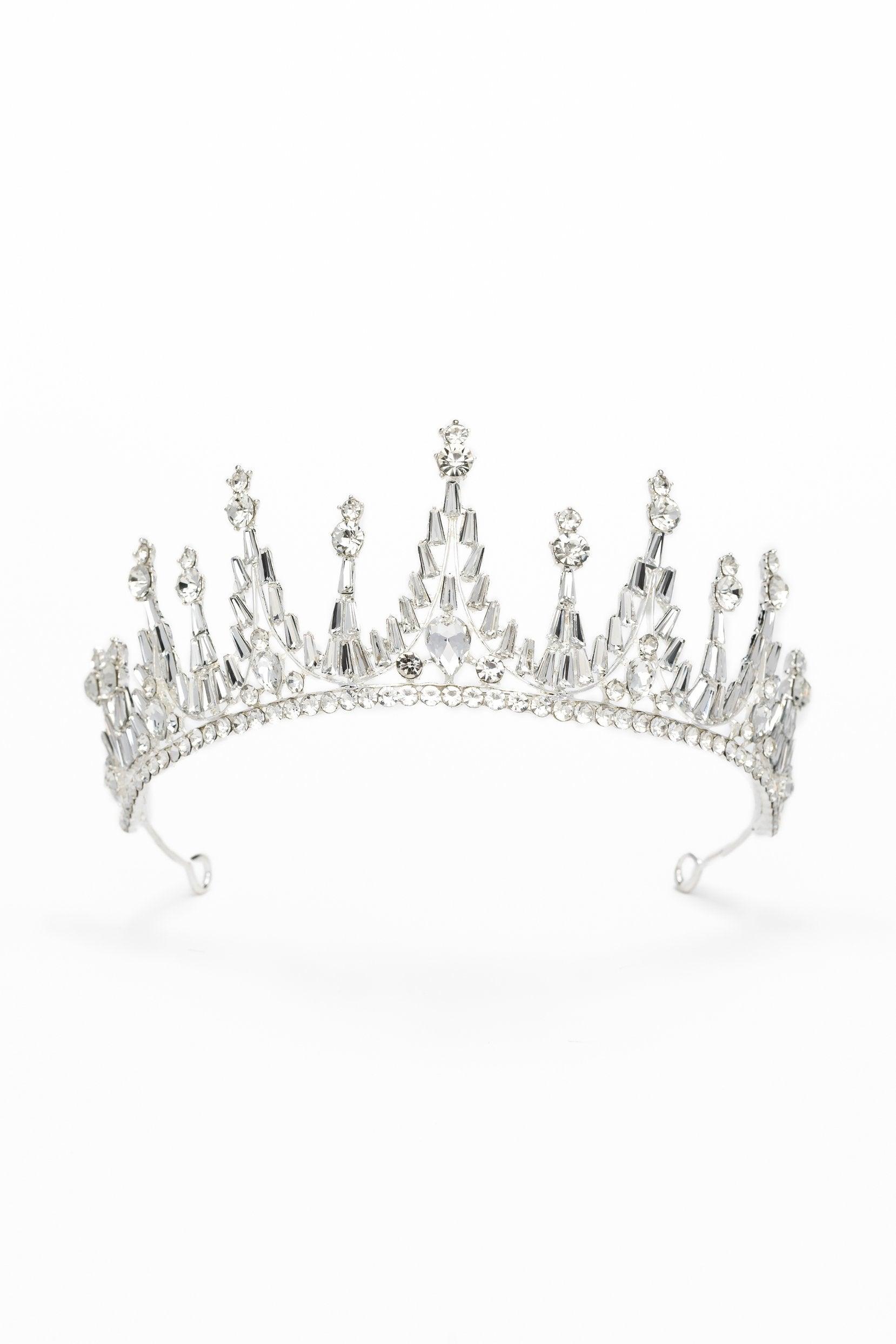 Crystals Tiara Necklace Earrings Jewelry CY0067 - COCOMELODY