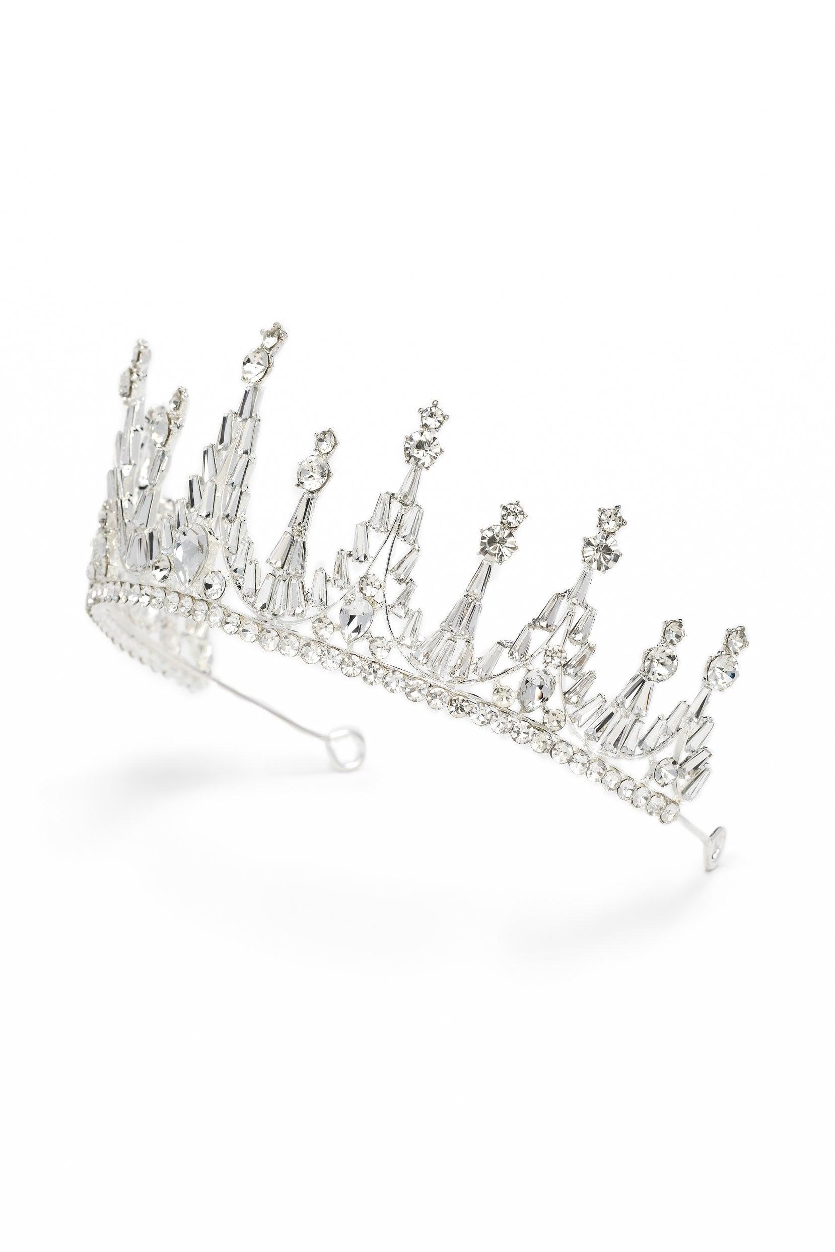 Crystals Tiara Necklace Earrings Jewelry CY0067 - COCOMELODY
