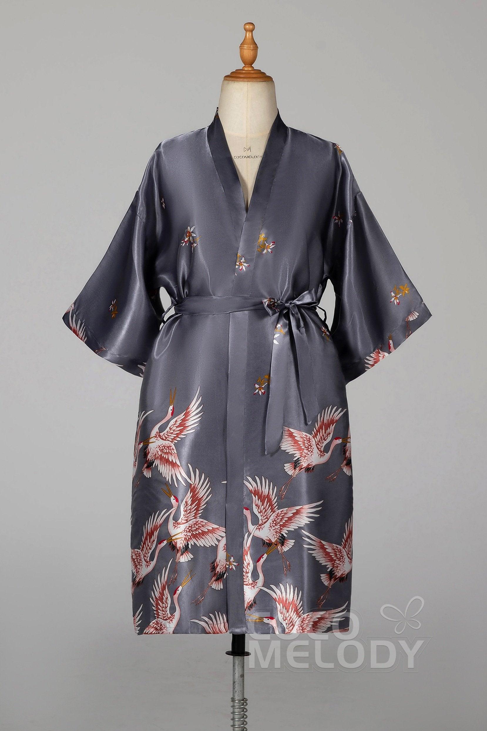 Tea Length Silk-Like Robes CZ0205 - COCOMELODY