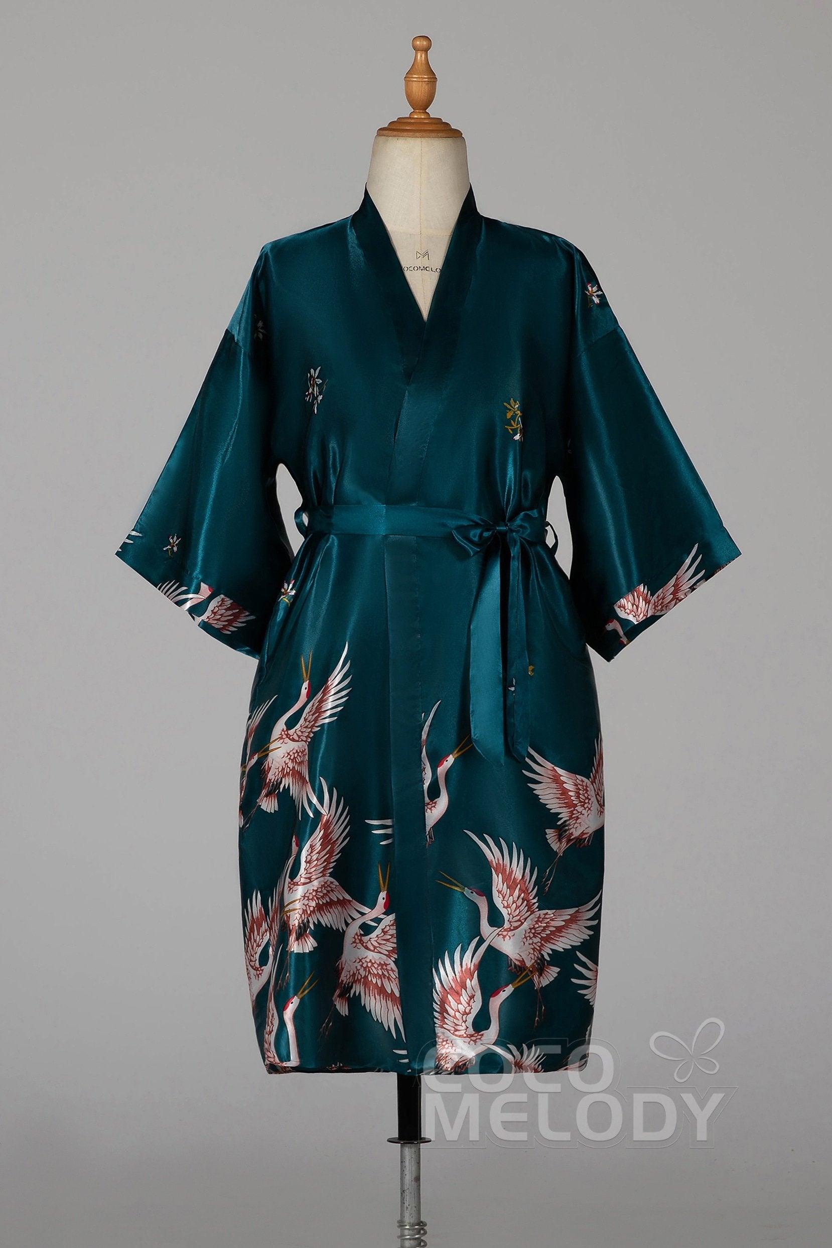 Tea Length Silk-Like Robes CZ0205 - COCOMELODY