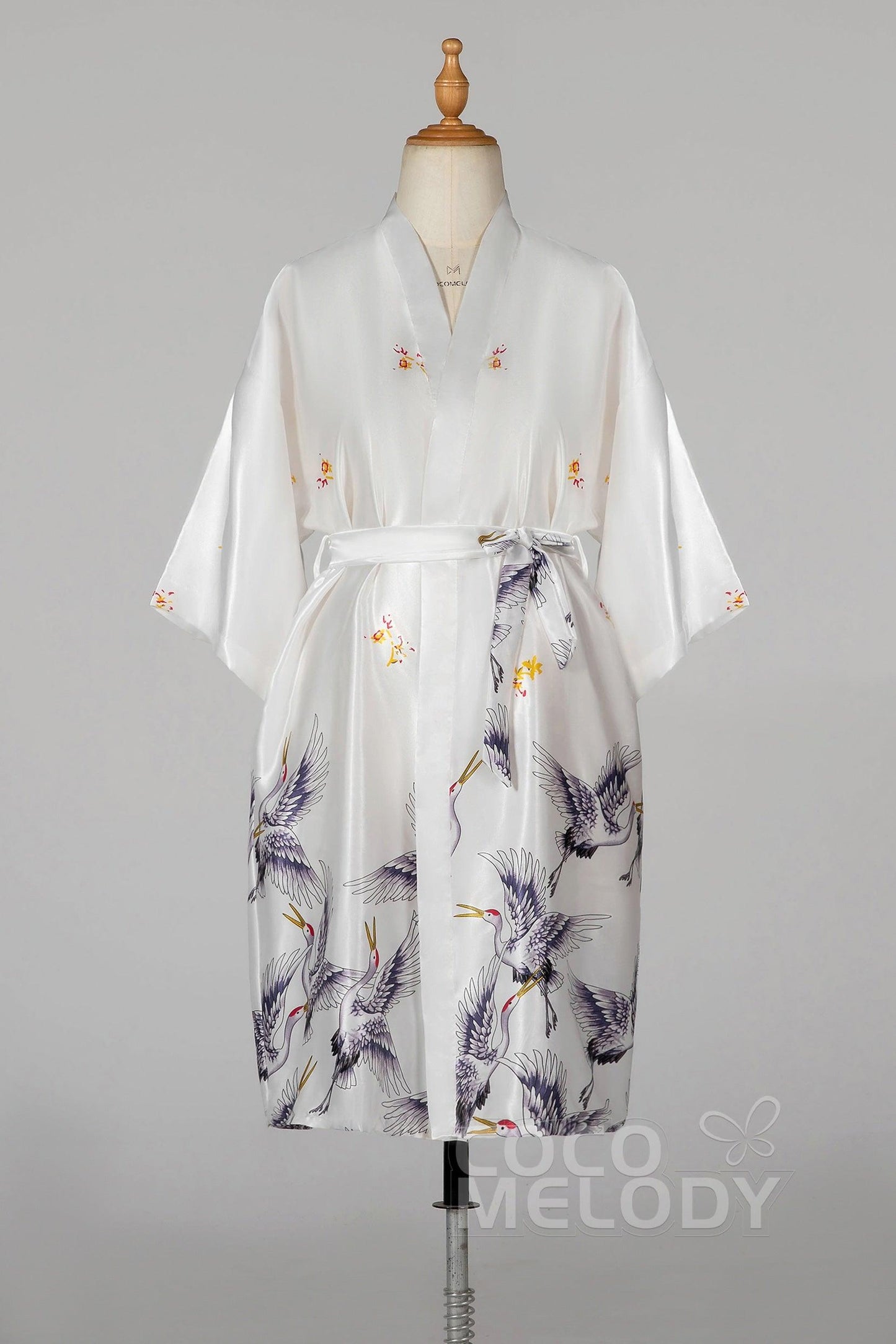 Tea Length Silk-Like Robes CZ0205