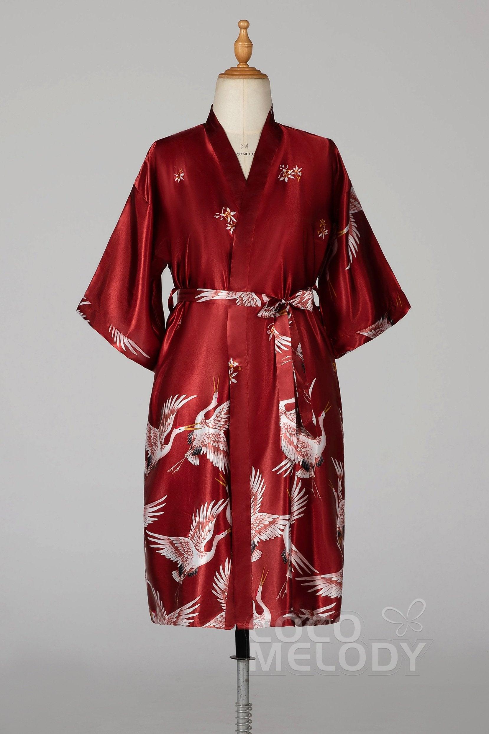 Tea Length Silk-Like Robes CZ0205 - COCOMELODY