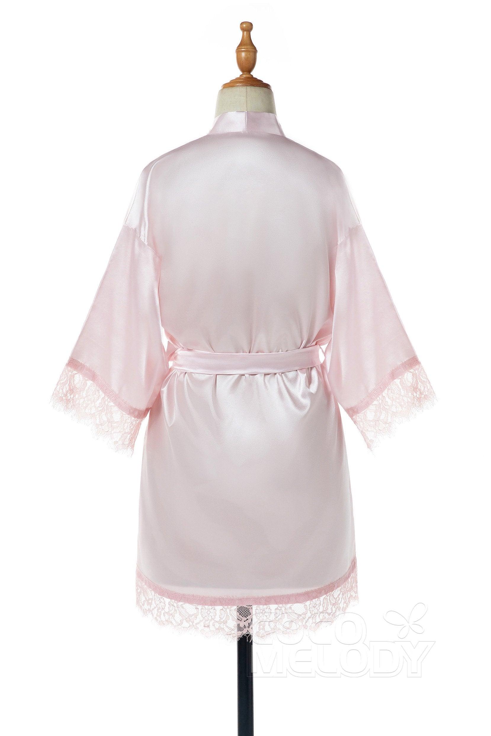 Short Silk-Like and Lace Robes CZ0210 - COCOMELODY