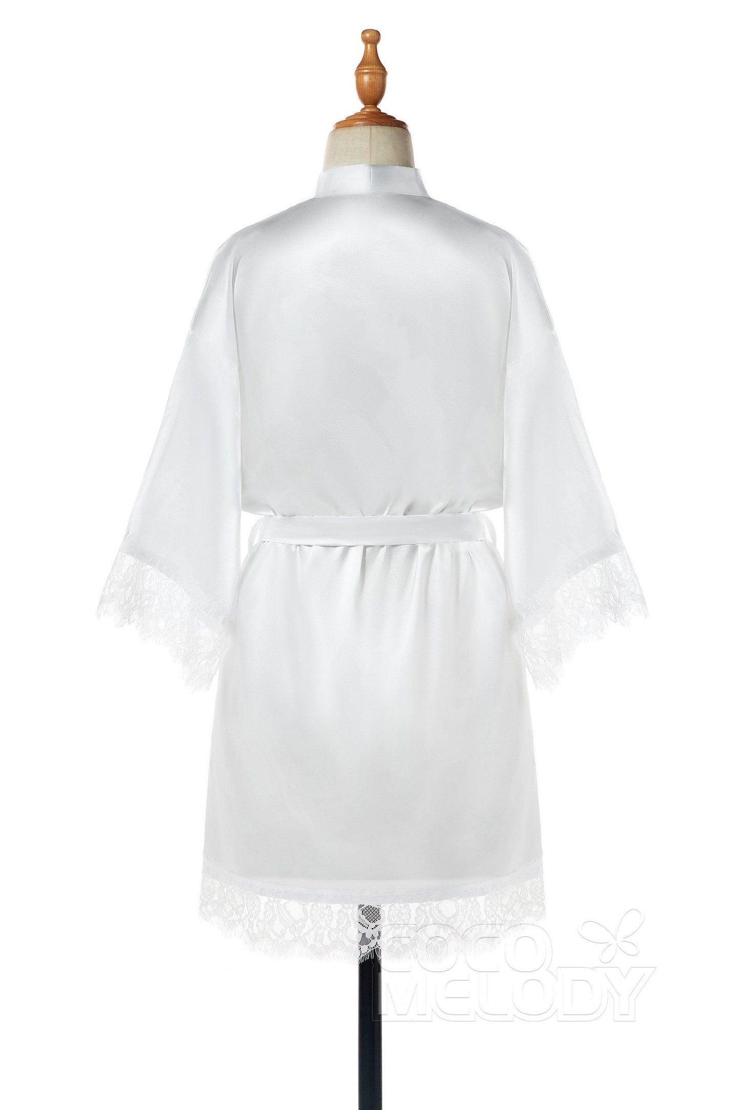 Short Silk-Like and Lace Robes CZ0210