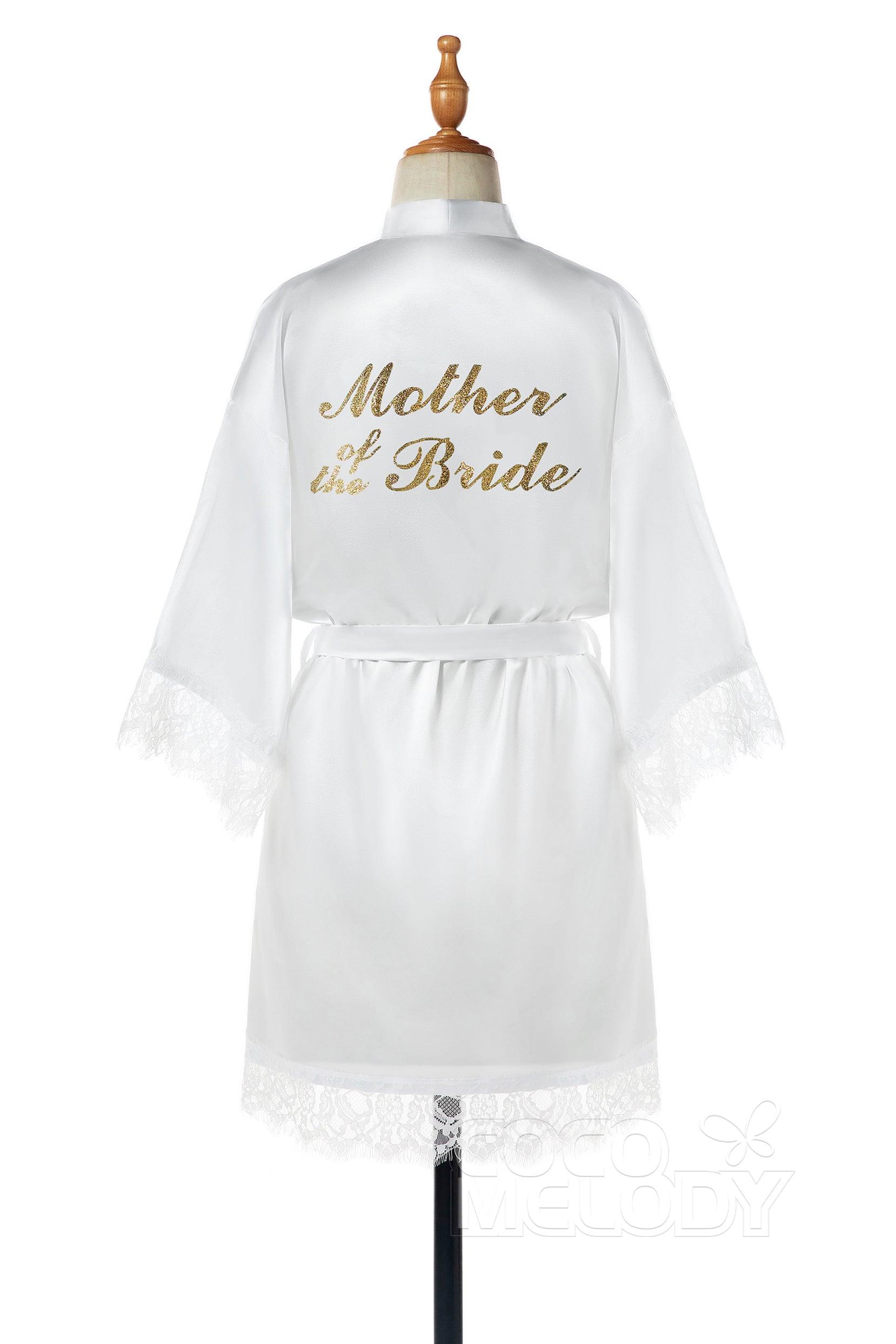 Short Silk-Like and Lace Robes CZ0210 - COCOMELODY