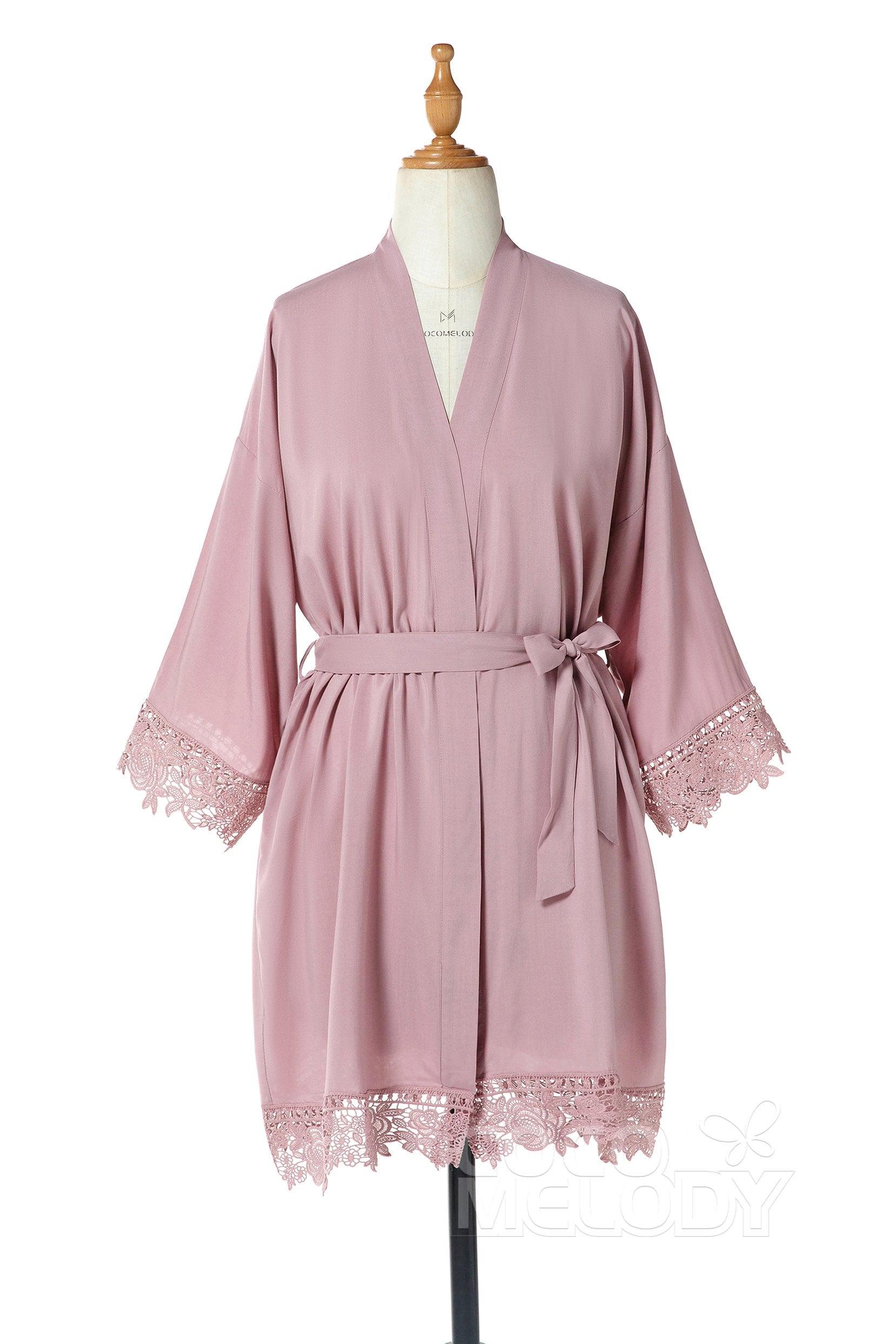 Short Cotton and Lace Robes CZ0212 - COCOMELODY