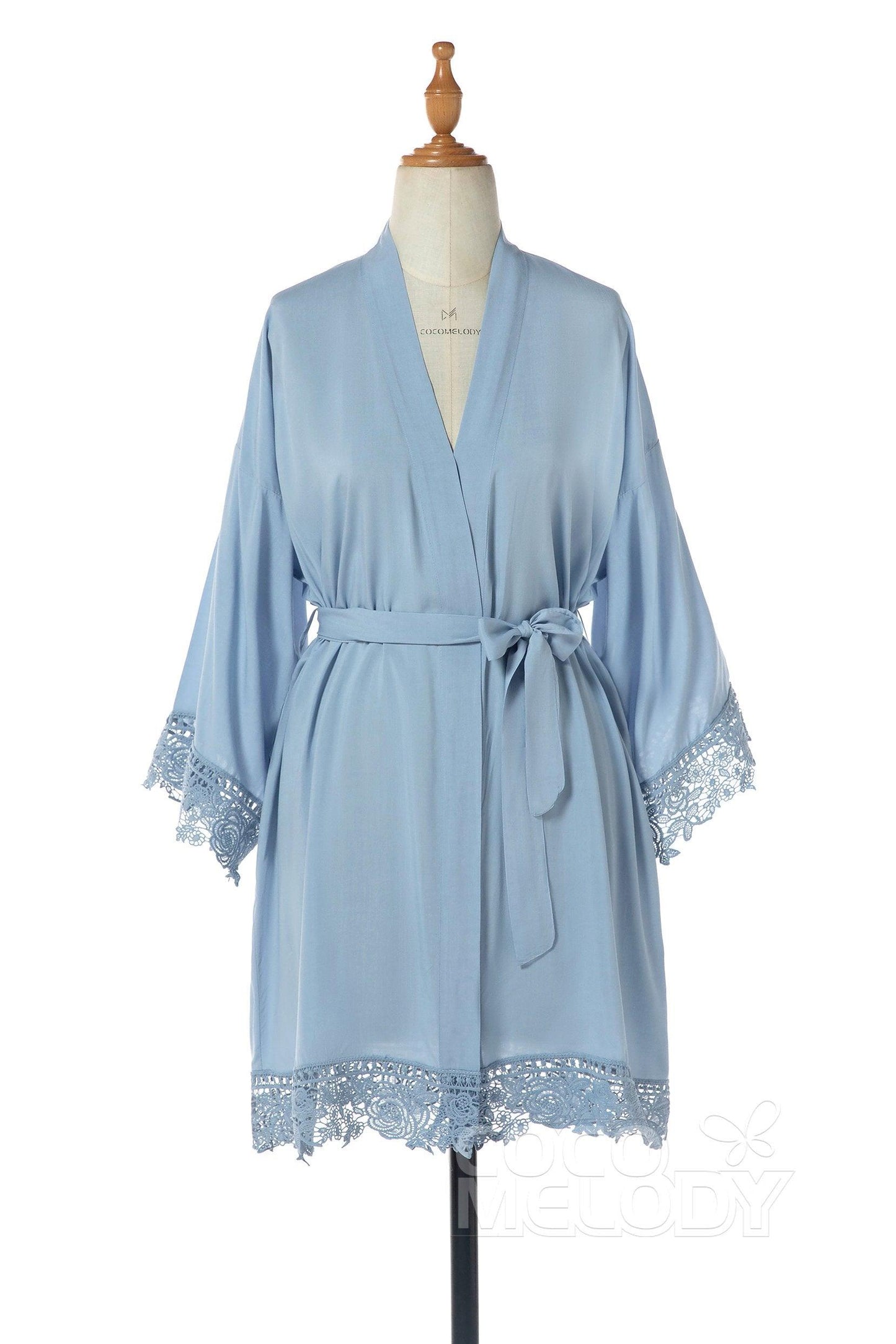 Short Cotton and Lace Robes CZ0212