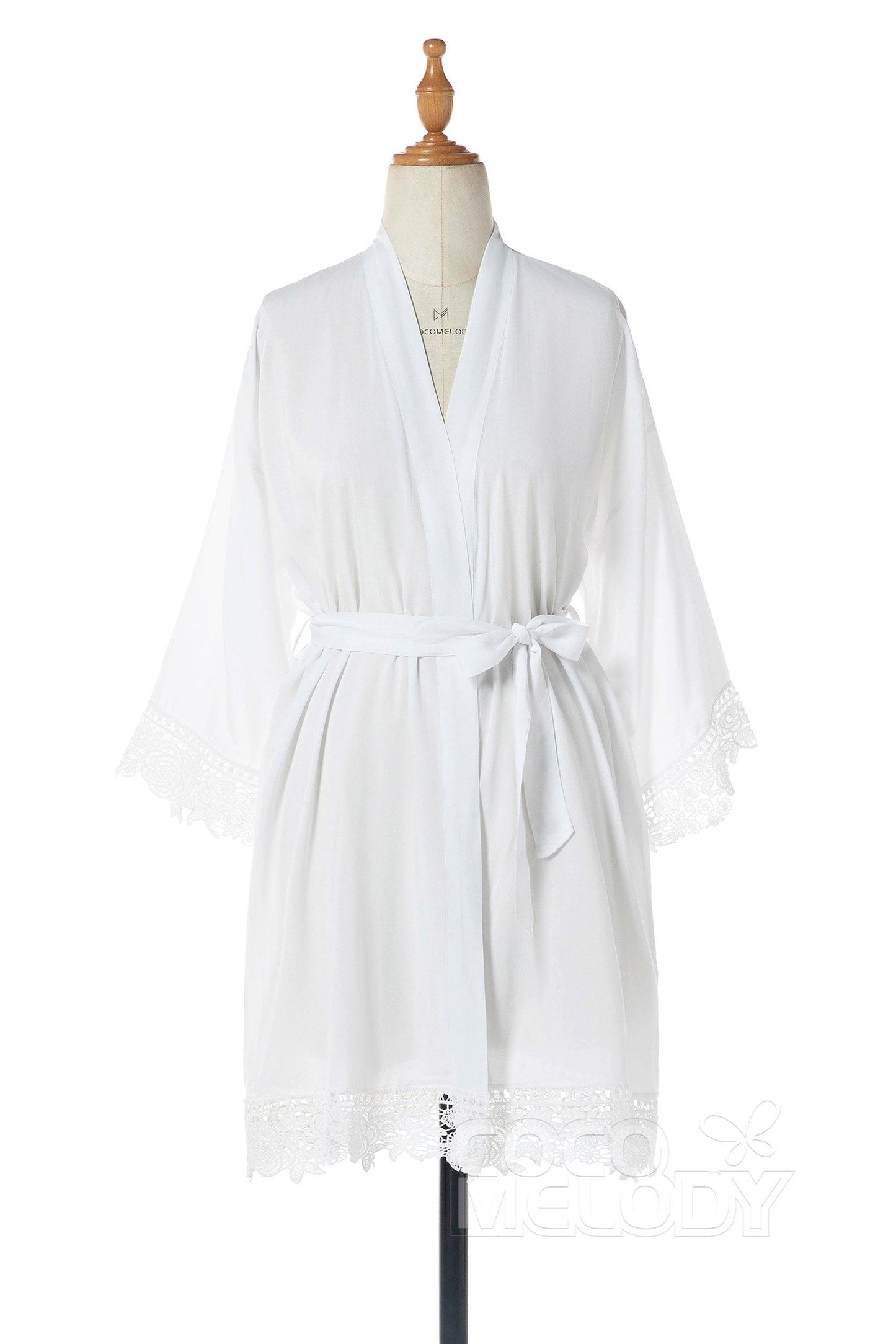 Short Cotton and Lace Robes CZ0212