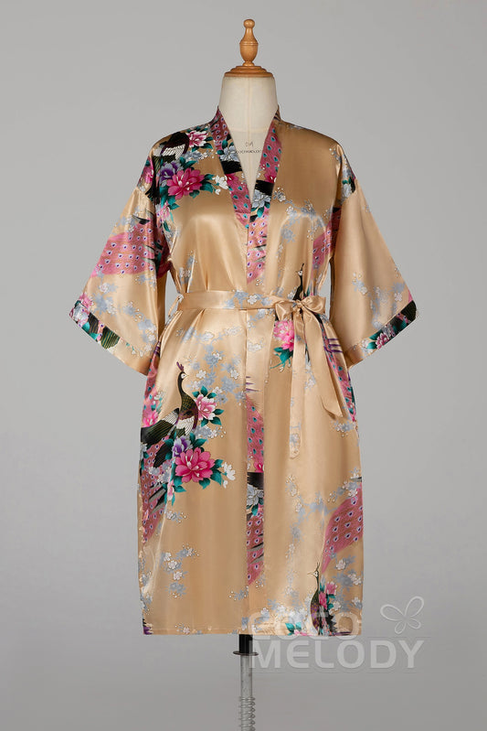Tea Length Silk-Like Robes CZ0213