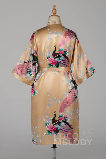 Tea Length Silk-Like Robes CZ0213