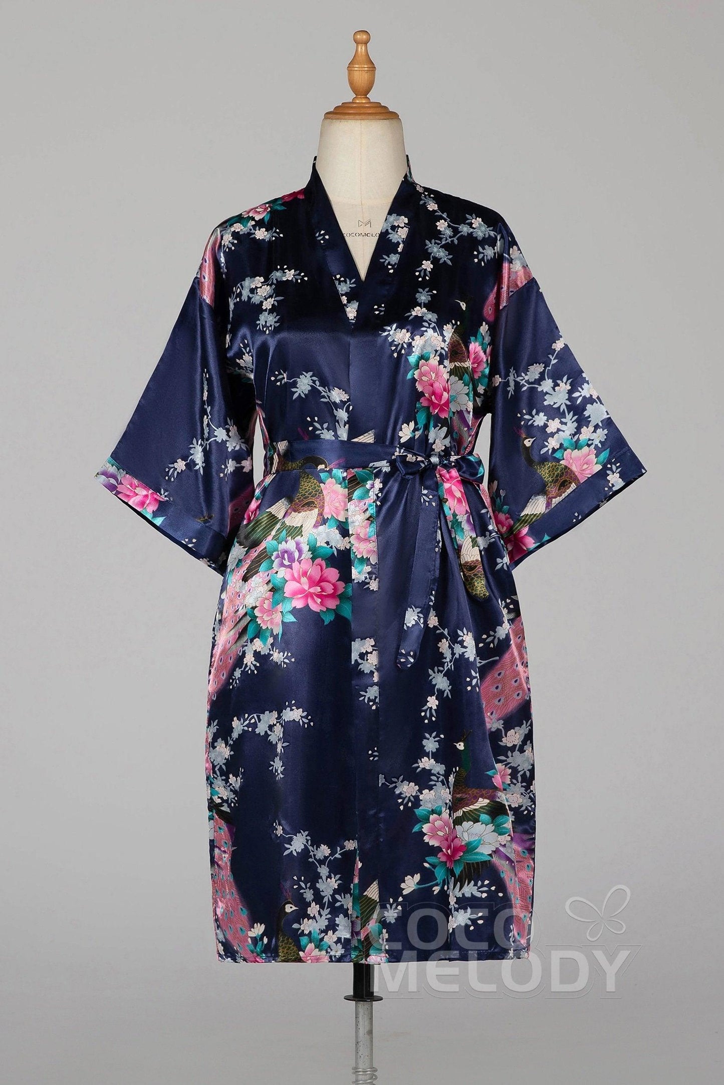 Tea Length Silk-Like Robes CZ0213