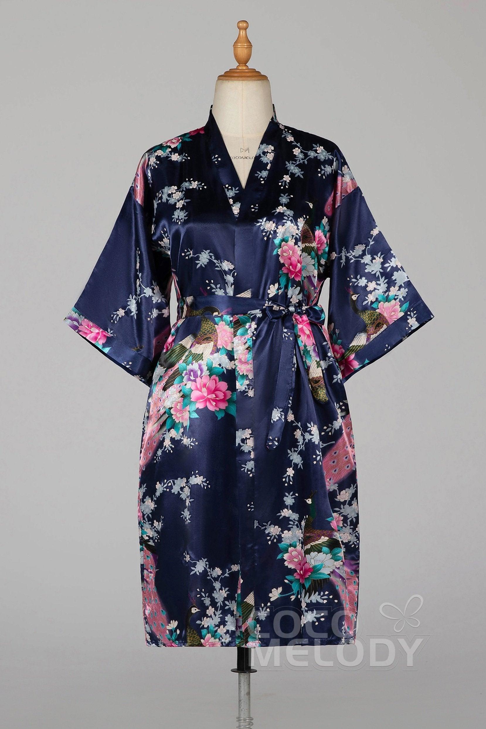 Tea Length Silk-Like Robes CZ0213 - COCOMELODY