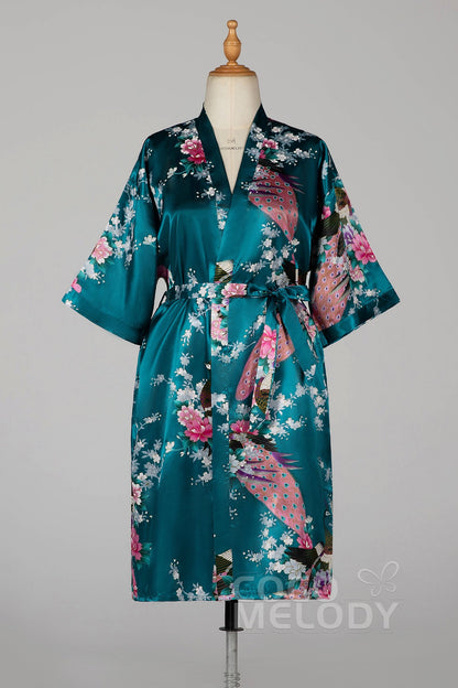 Tea Length Silk-Like Robes CZ0213