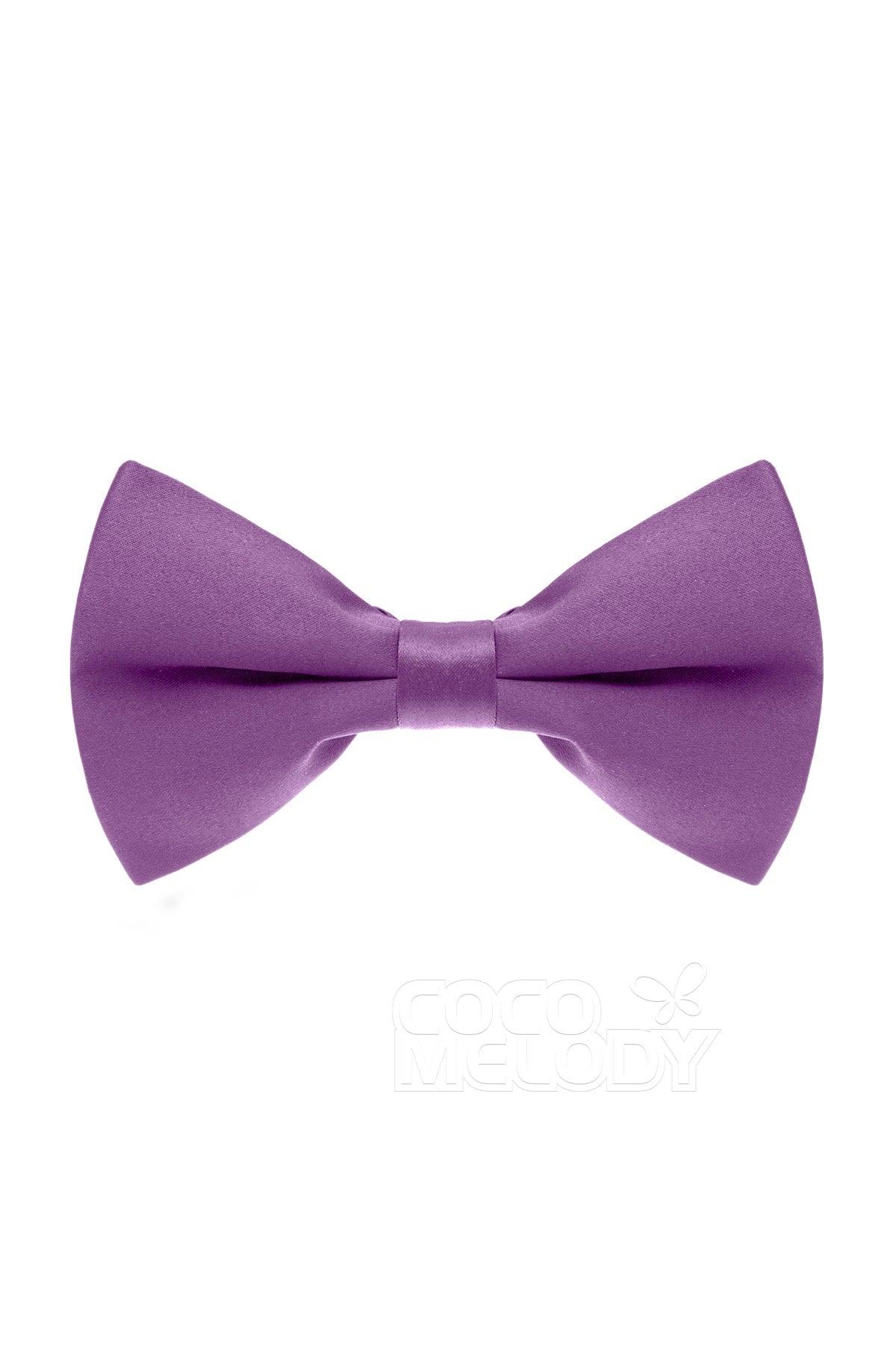 Men's Elastic Silk Like Satin Bow Ties CZ170016 - COCOMELODY