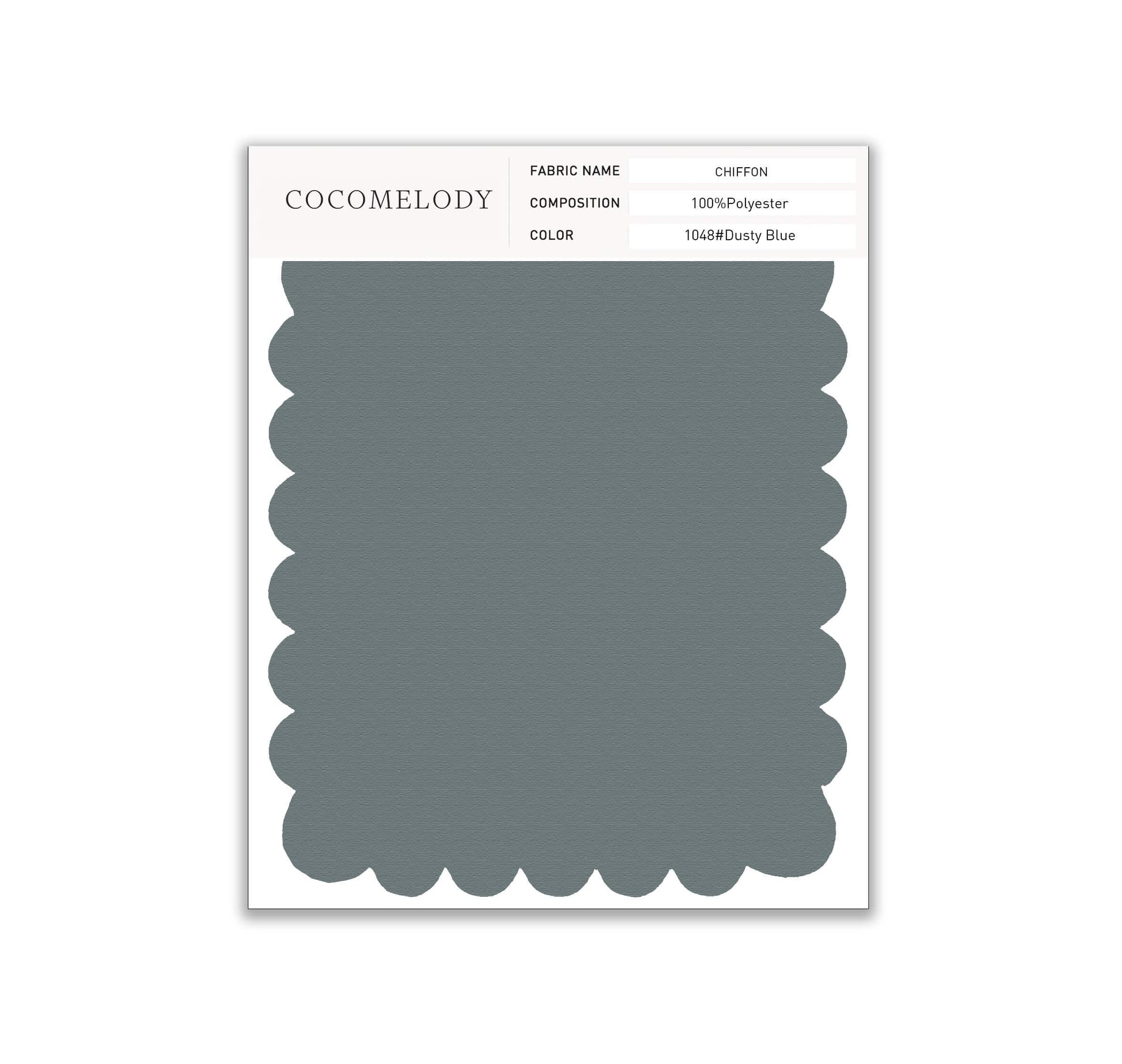 Chiffon Fabric Swatch in Single Color SWCH16001 - COCOMELODY