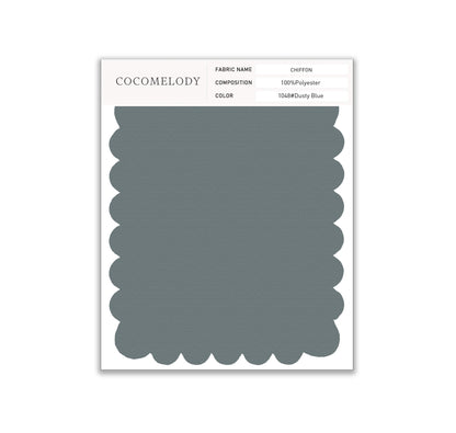 Chiffon Fabric Swatch in Single Color SWCH16001 - COCOMELODY