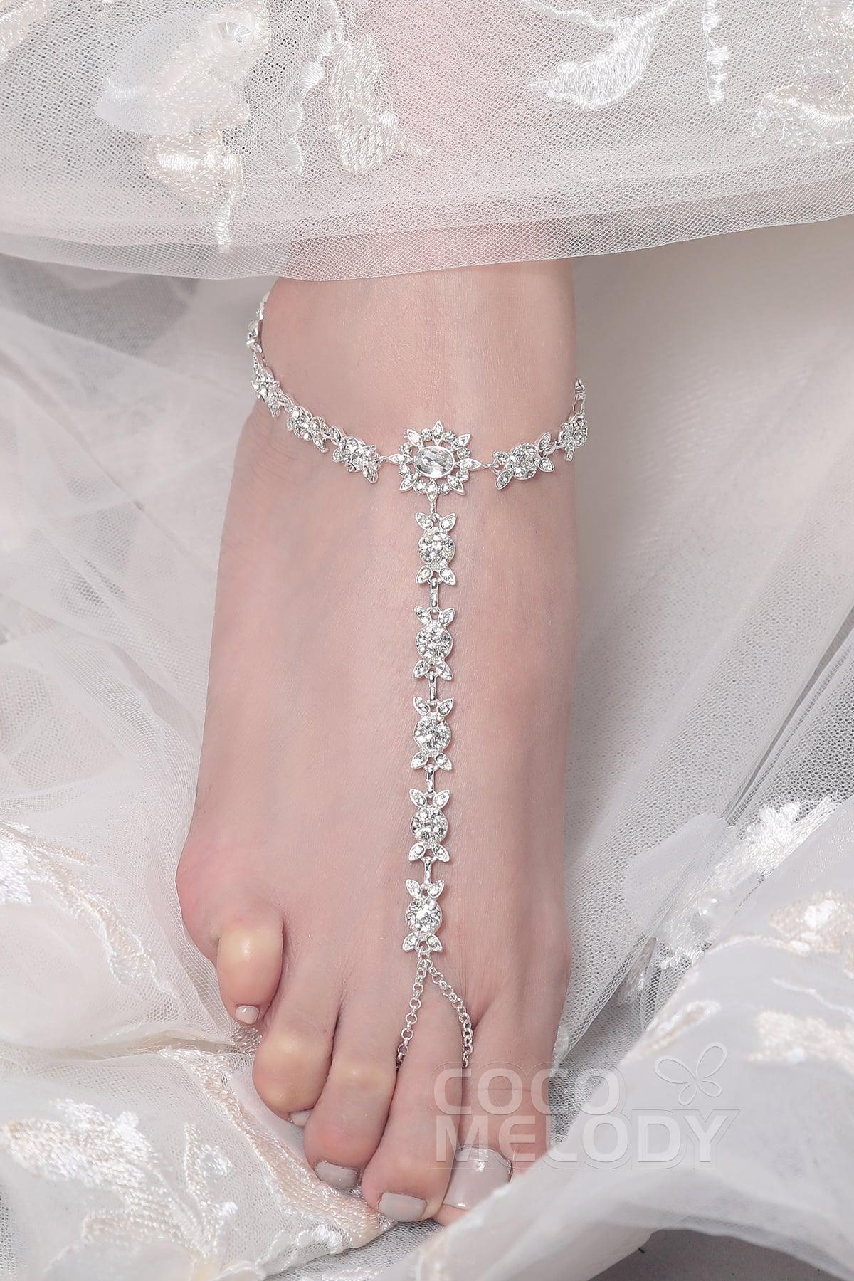 Latest Alloy Rhinestone Anklet JL17002 - COCOMELODY
