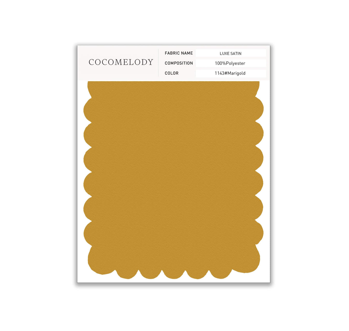 Luxe Satin Fabric Swatch in Single Color SWLS16001 - COCOMELODY