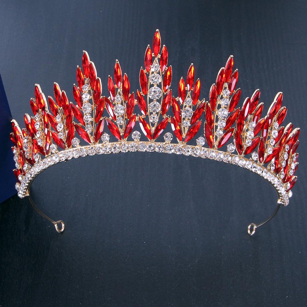Full diamond super flash half round crown bride wedding headwear photography with makeup styling up-hair crown 677485871099