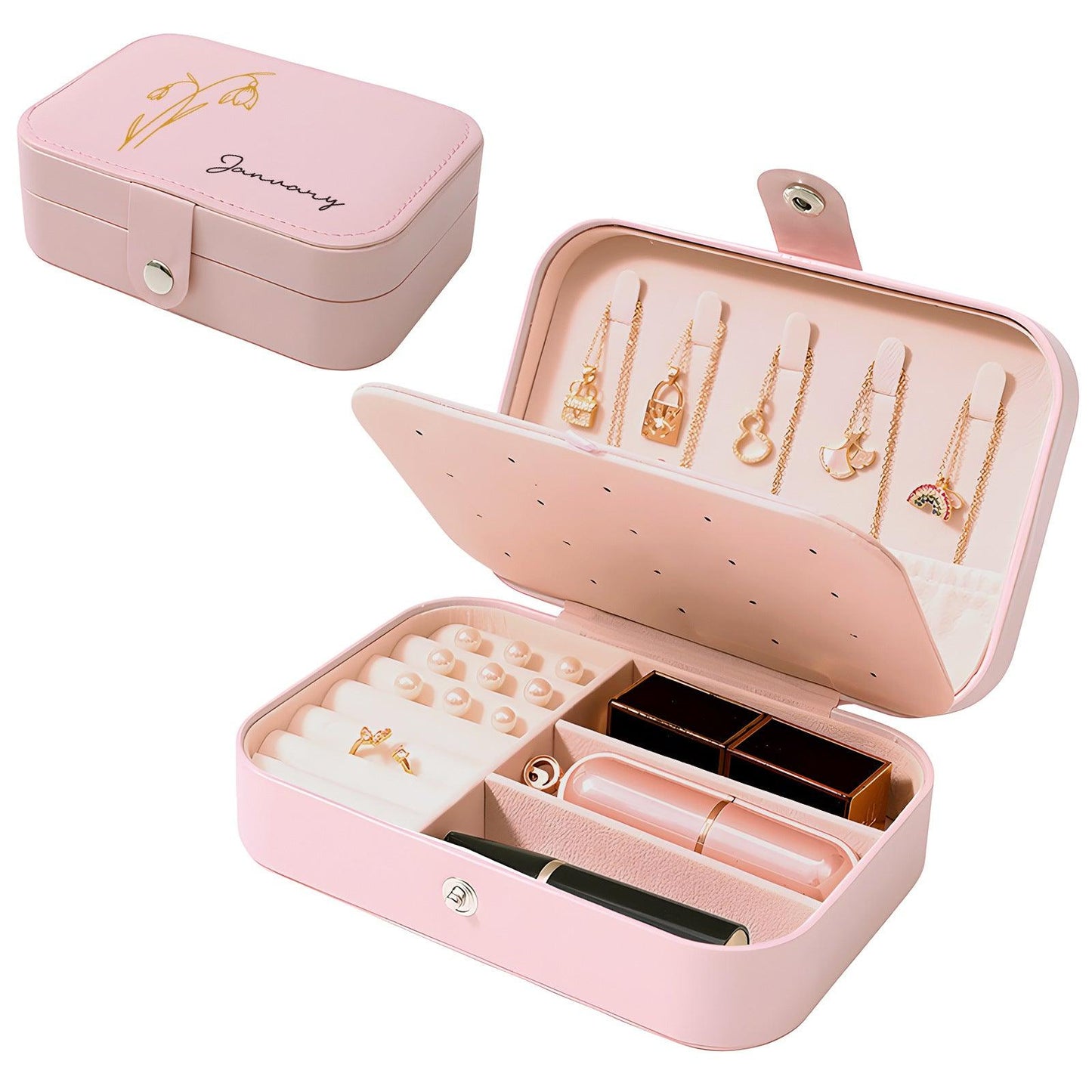 Portable jewelry box Jewelry storage box 781096368794 - COCOMELODY