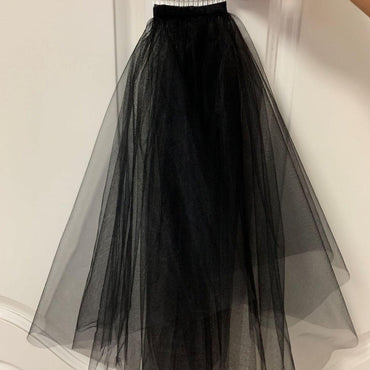 Black simple short double veil cover hair comb 644309462876 - COCOMELODY