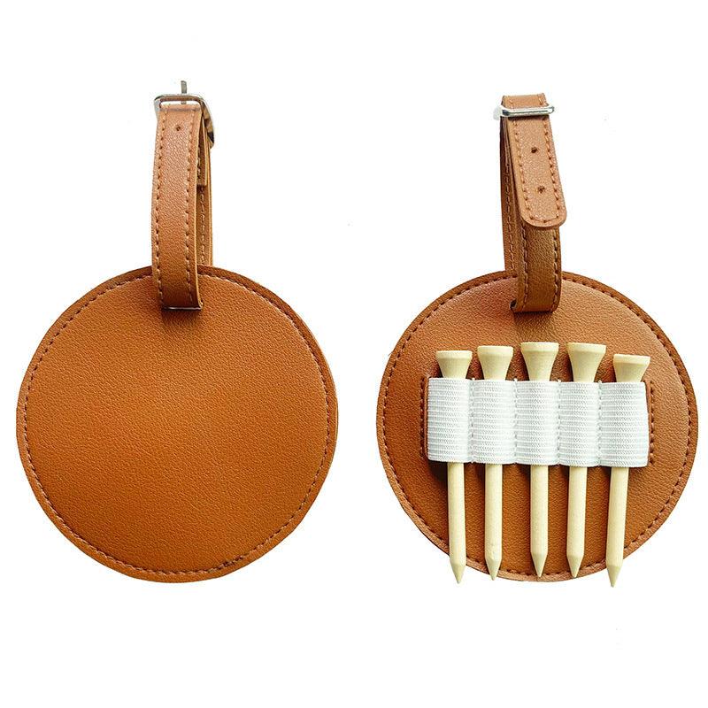 Golf tee insert bag Outdoor storage waist hanging golf leather storage bag 825384188921 - COCOMELODY