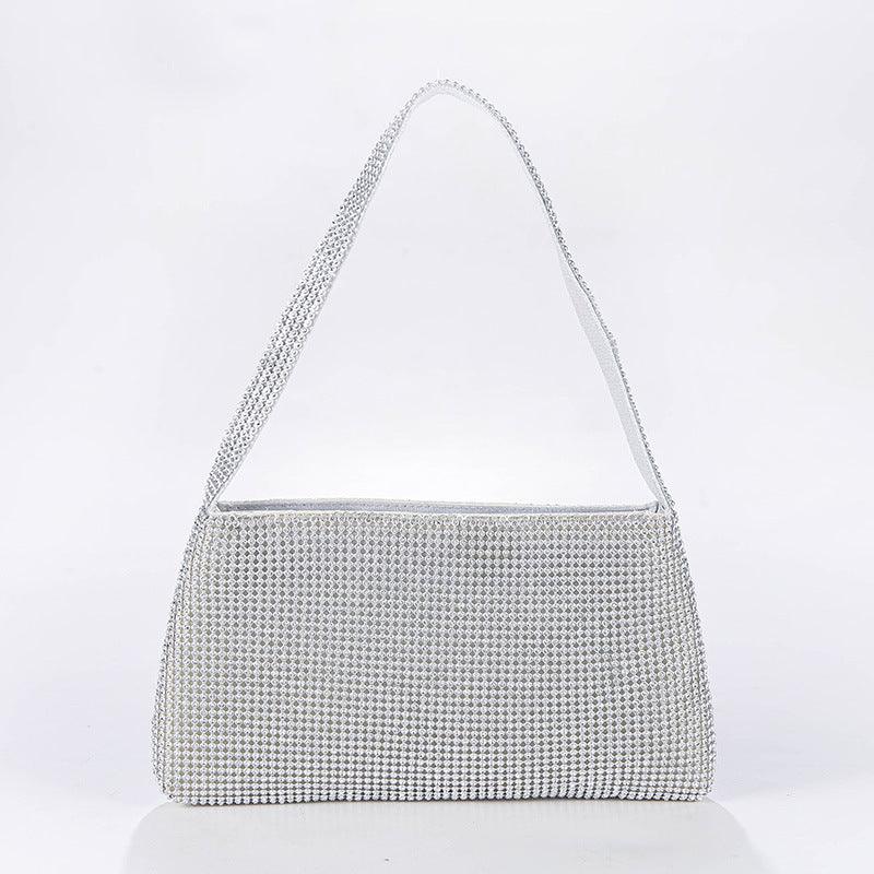 Diamond set trapezoid diamond evening bag 789232822034 - COCOMELODY