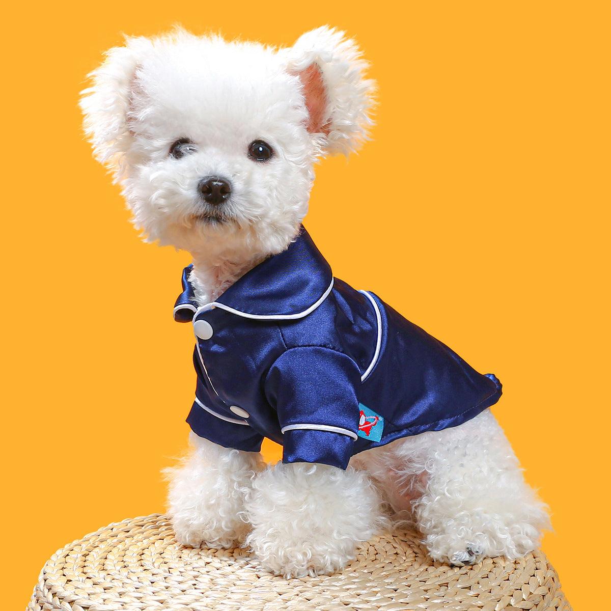 Pet dog and cat silk pajamas 576447198165 - COCOMELODY