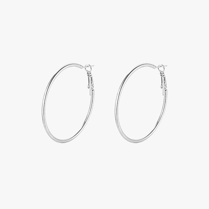 Round hoop earrings 810056657479 - COCOMELODY