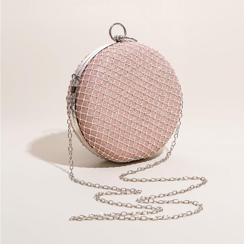 Small round bag ins Holding diamond-studded dinner bag Round jackhammer bag 640797477916 - COCOMELODY