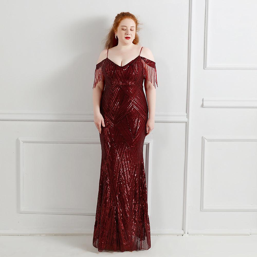 Trumpet-Mermaid Floor Length Sequins Evening Dress 646432156638 - COCOMELODY