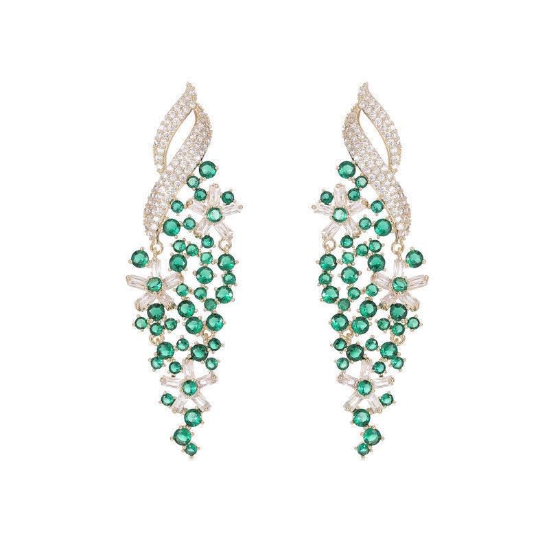 S925 Silver needle flower earrings 722709490960 - COCOMELODY