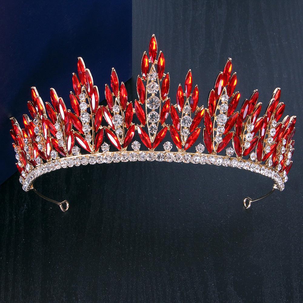 Full diamond super flash half round crown bride wedding headwear photography with makeup styling up-hair crown 677485871099