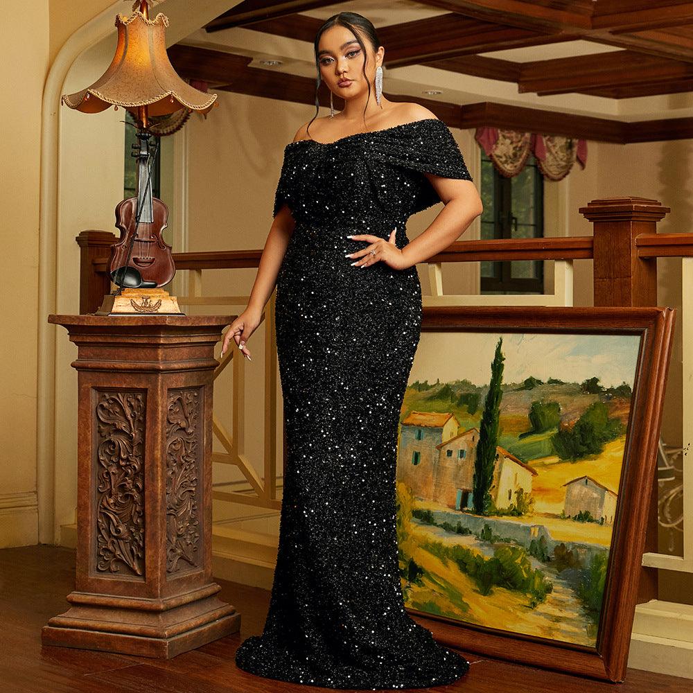 Trumpet-Mermaid Floor Length Sequins Dress 752228966040 - COCOMELODY