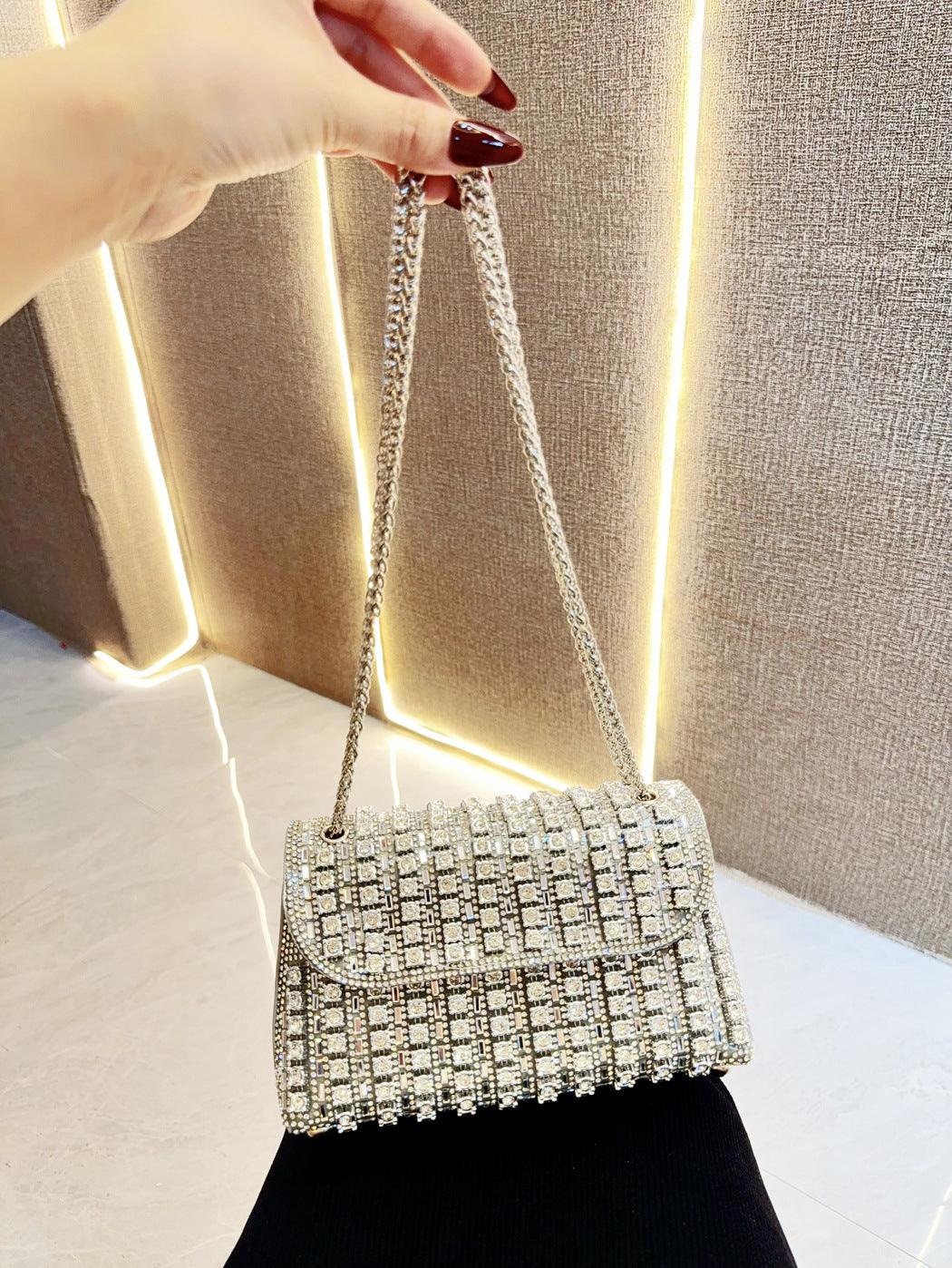 Vintage underarm bag Stylish rhinestone small bag Shoulder Bag Crossbody dinner bag 777753447631 - COCOMELODY