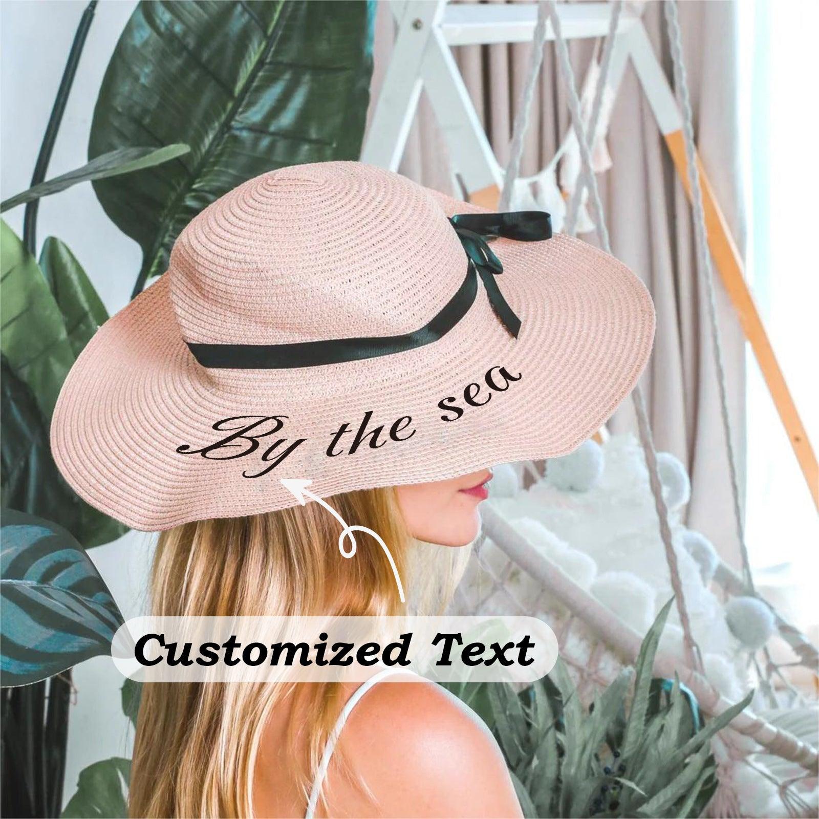 Straw hat beach hat Holiday sunblock hat UV face 822589156610 - COCOMELODY