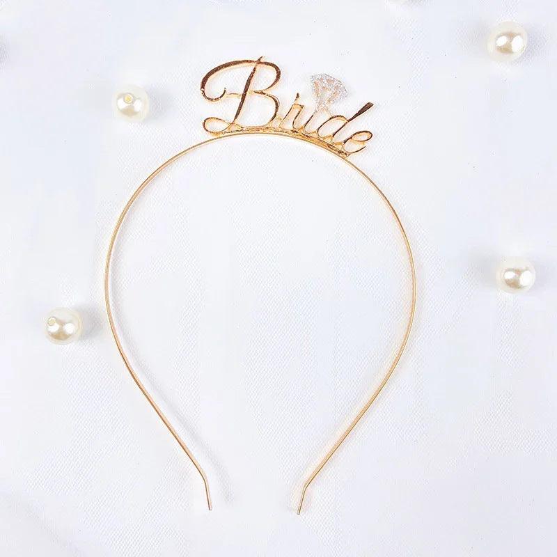 bride and team bride dusted rose gold hoop bride wedding bachelorette party decoration 798668181477 - COCOMELODY