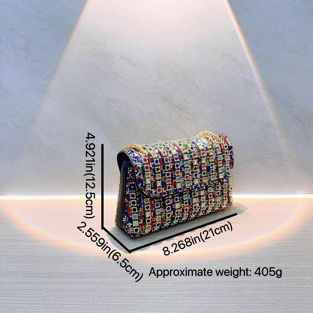 Vintage underarm bag Stylish rhinestone small bag Shoulder Bag Crossbody dinner bag 777753447631 - COCOMELODY