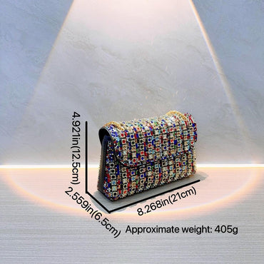 Vintage underarm bag Stylish rhinestone small bag Shoulder Bag Crossbody dinner bag 777753447631 - COCOMELODY