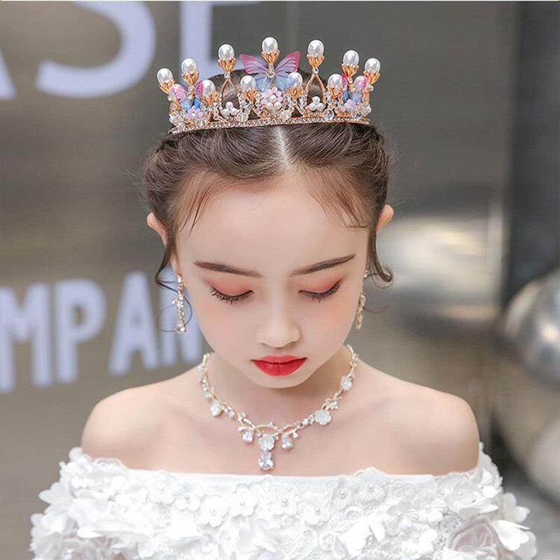 Wedding Hair Accessories for Kids, Flower Girl Hair Accessory, Princess Headpiece Flower Girl Headpiece Accessories for Birthday Party 641507041653 - COCOMELODY