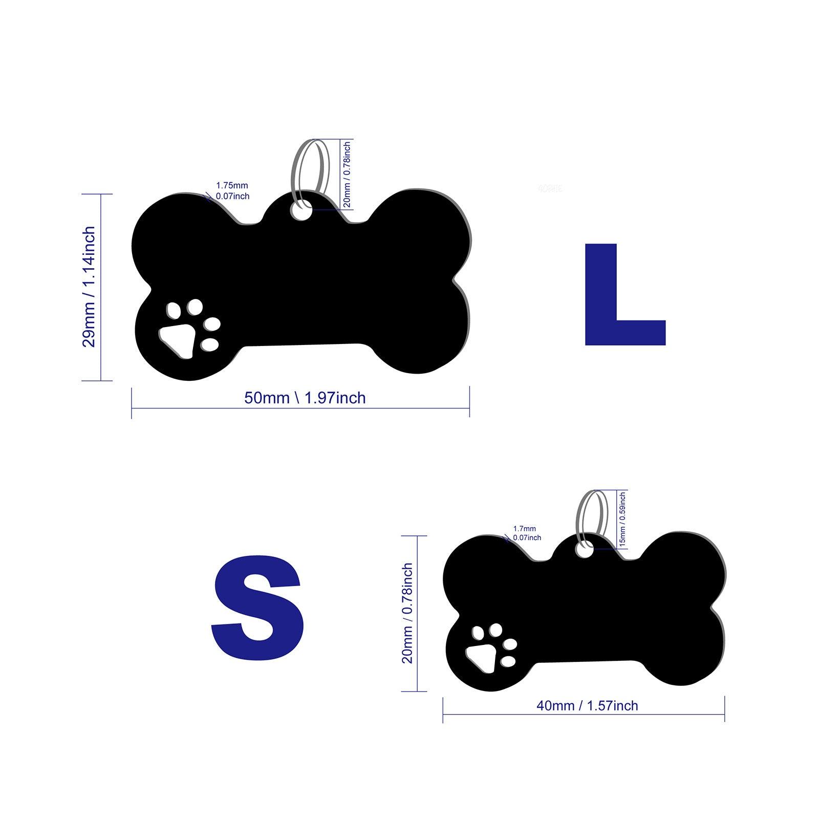 Creative nameplate engraved pet stainless steel pet metal ID dog tag 807675011388 - COCOMELODY