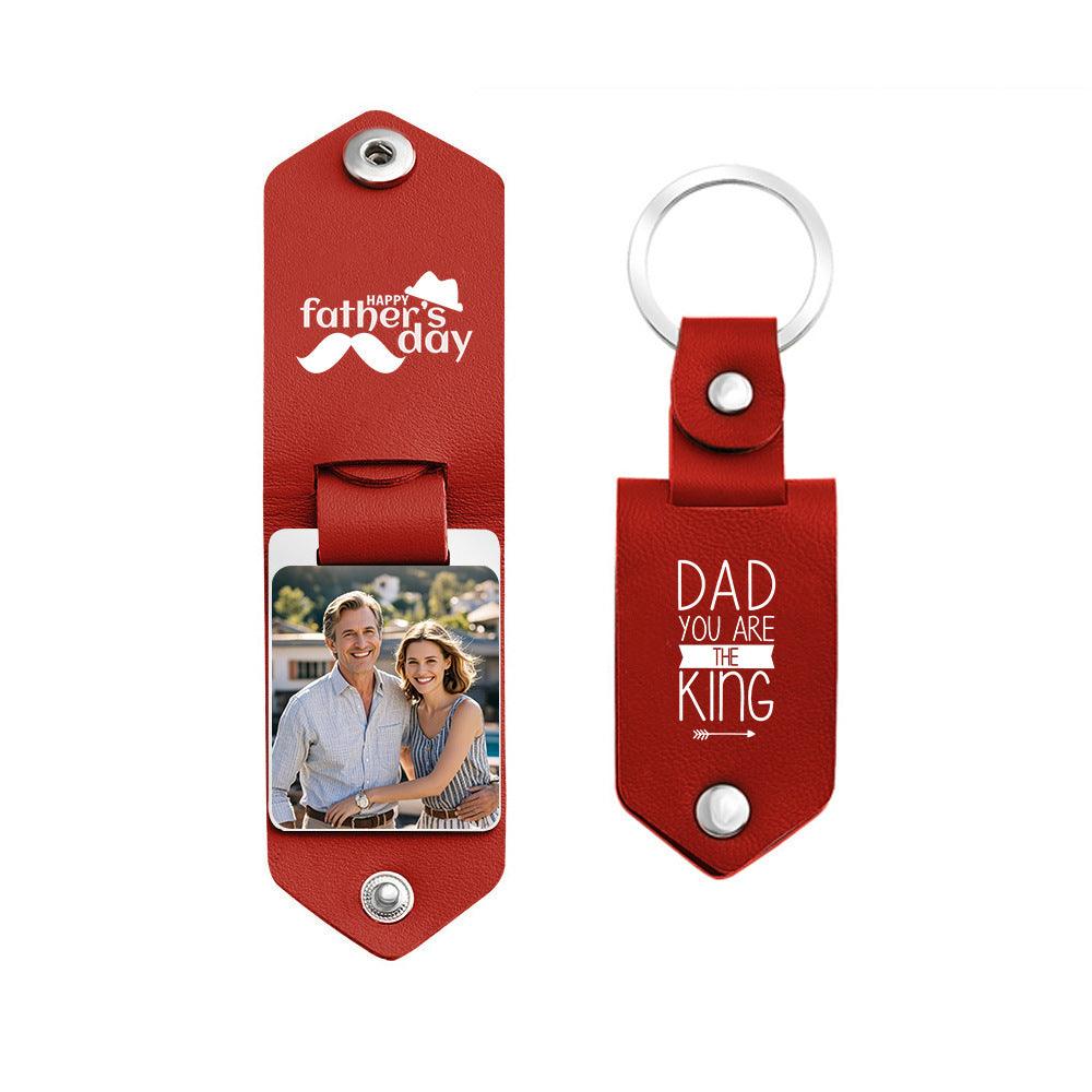 DIY printed leather aluminum key chain PU leather creative gift 837230735708 - COCOMELODY