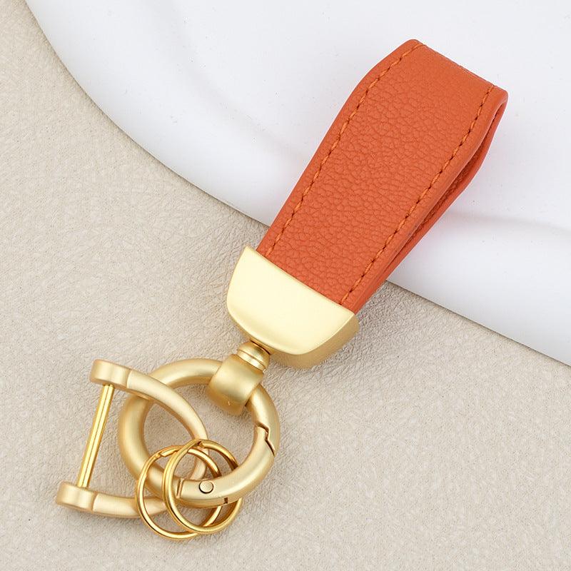 Men's car leather keychain candy-colored couple key pendant 710225427541 - COCOMELODY