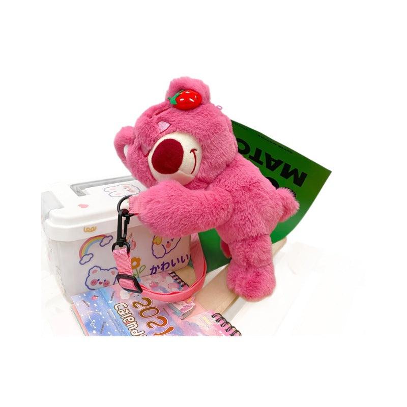 Straddle Strawberry Bear doll change kids bag 853476266016 - COCOMELODY